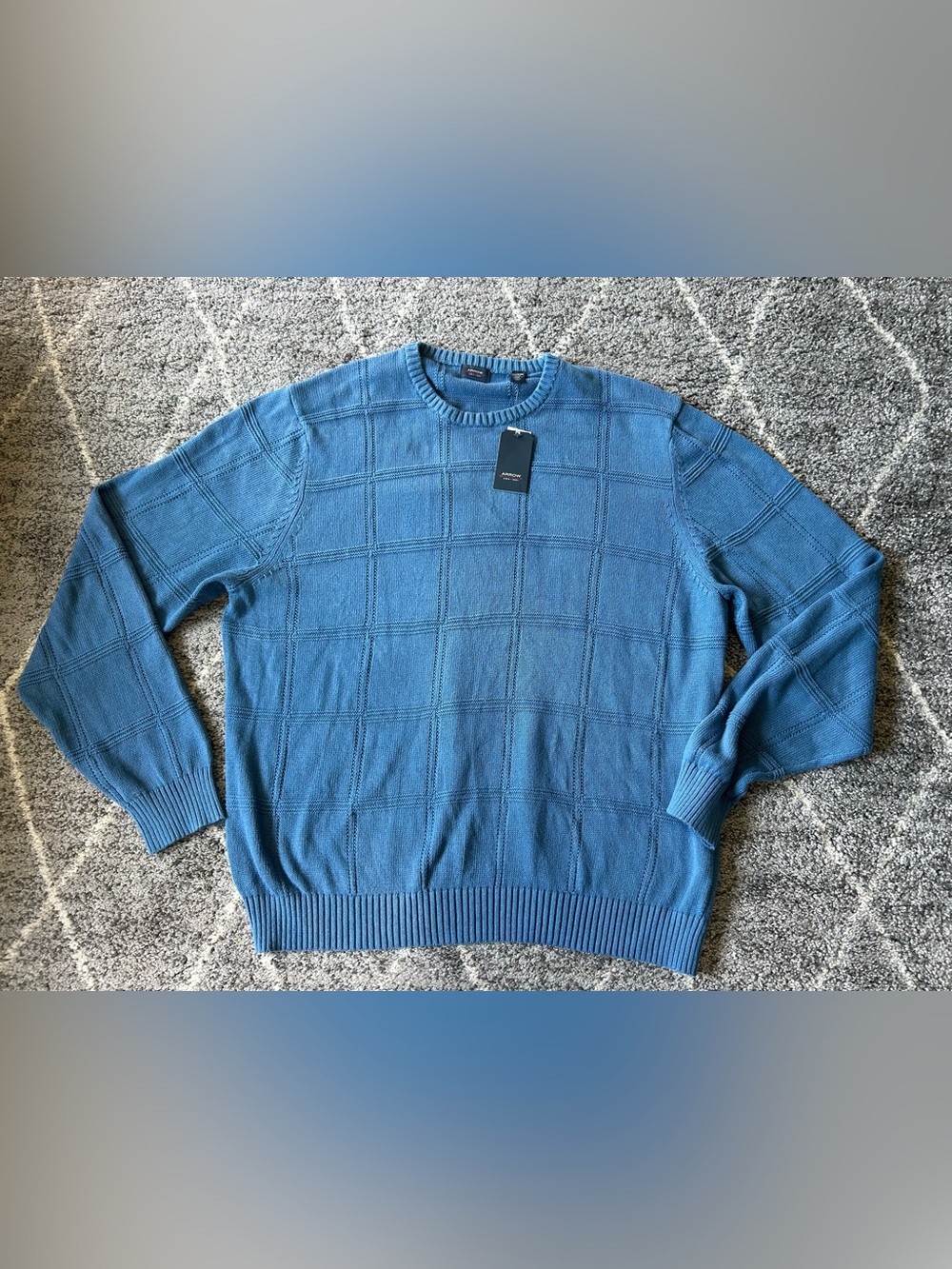 Arrow Men’s Indigo Sky Blue Crewneck Knit Sweater